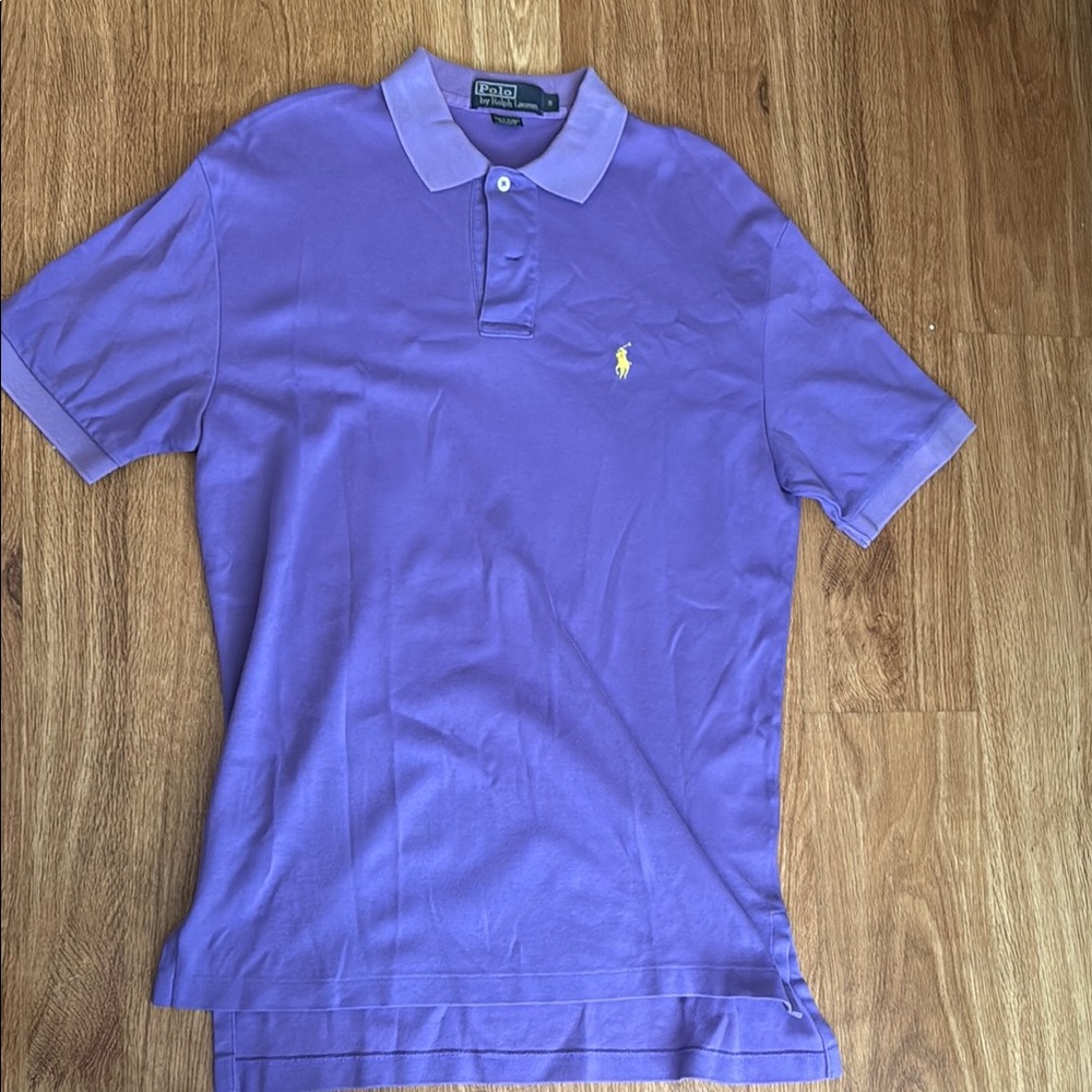 Ralph Lauren Purple Polo Shirt Classic Cotton Blend